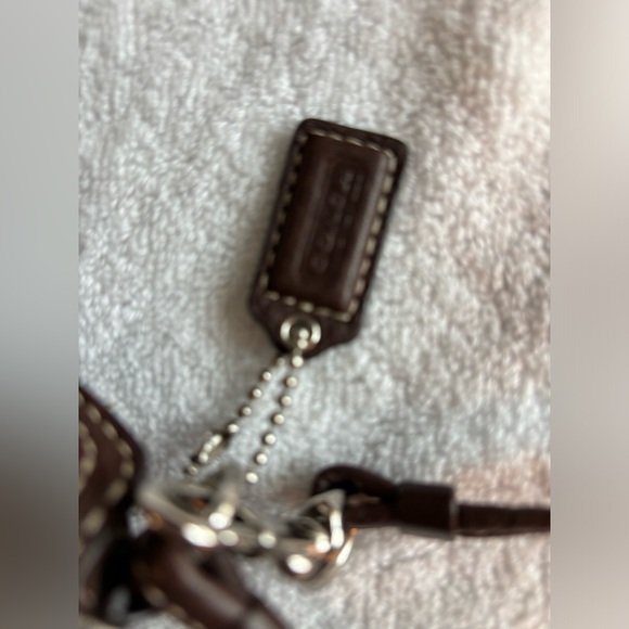 Coach Brown Pebble Leather Wristlet - Picture 3 of 4